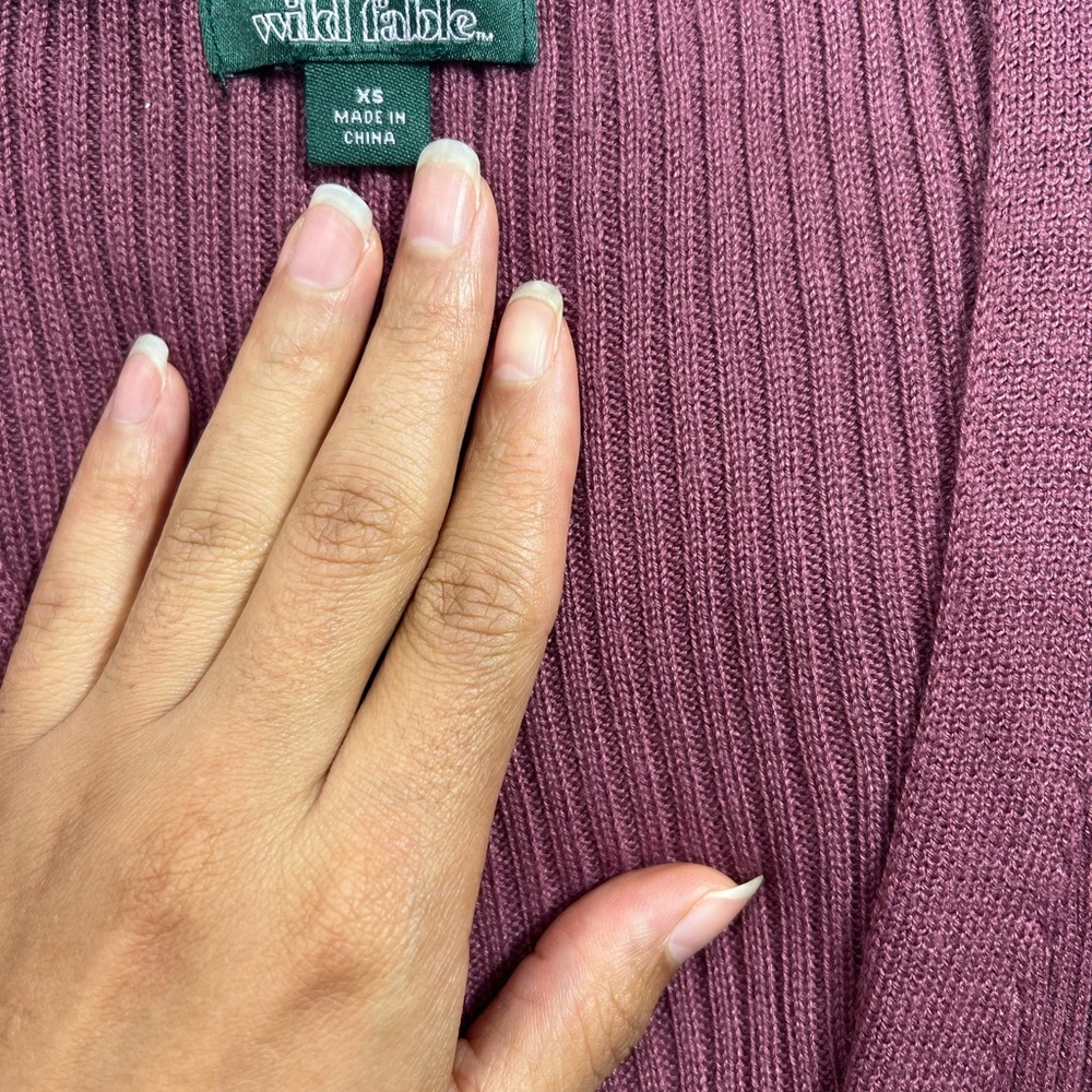Wild Fable Deep Red Cropped Cardigan - Picture 2 of 6